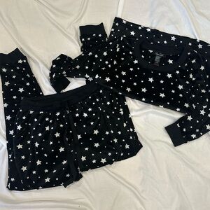 Rene Rofe Black and White Star Pajama Set